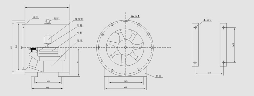 SWF型低噪聲混流式通風(fēng)機主要技術(shù)參數(shù)